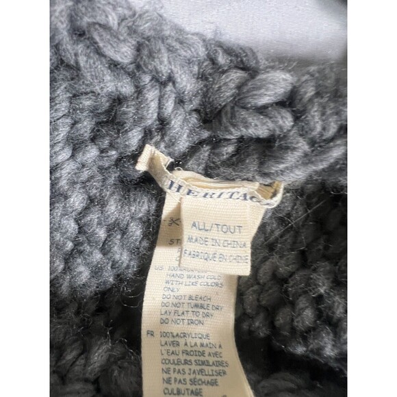 Heritage Hood and Scarf Boho Indie Academia Cozy Pom Pom OS - Picture 4 of 6